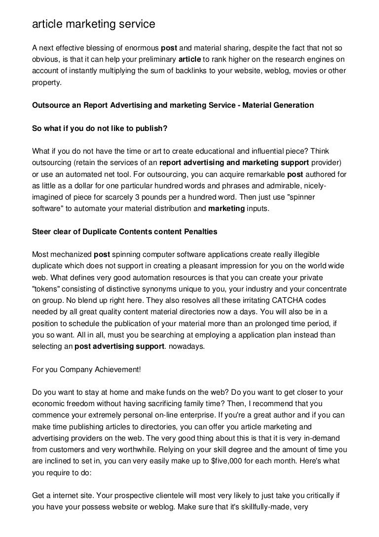 Service marketing essay